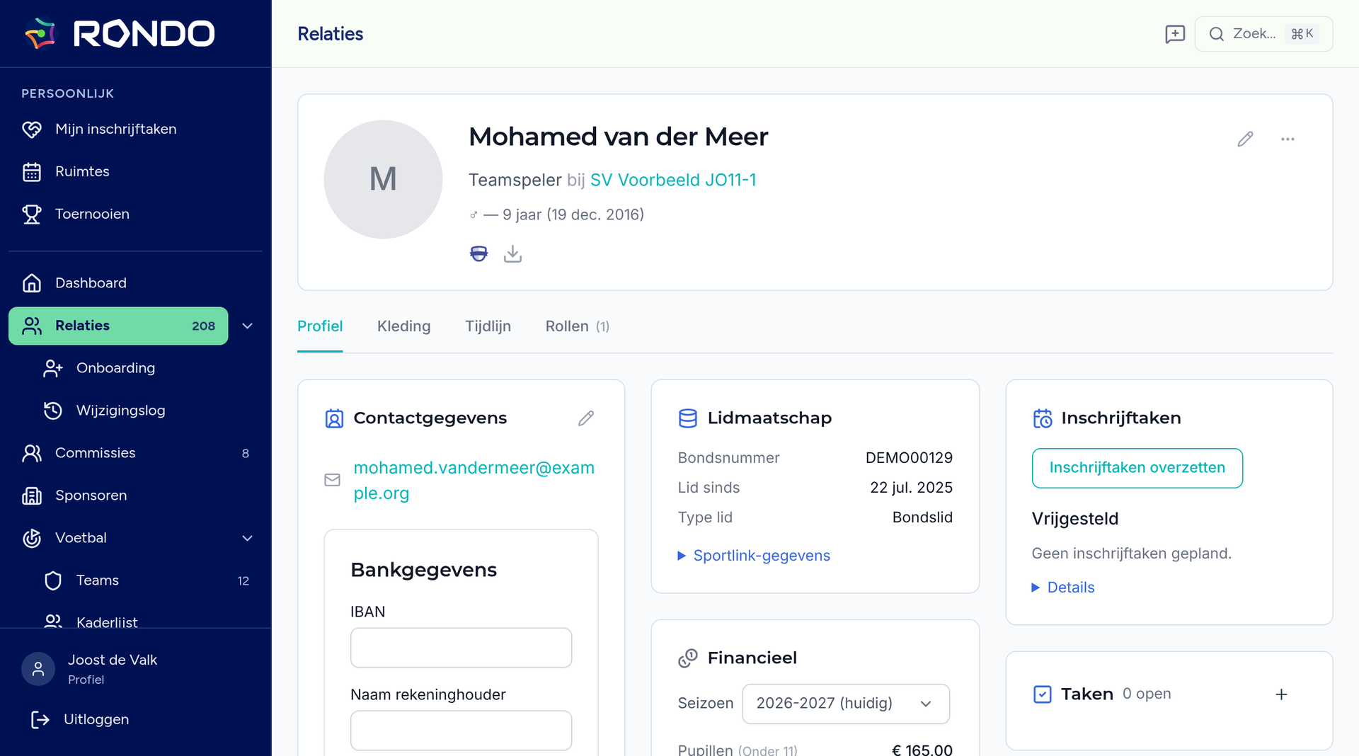 Compleet persoonsprofiel