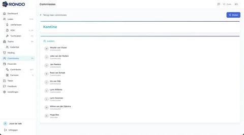 Commissie samenstelling en rollen