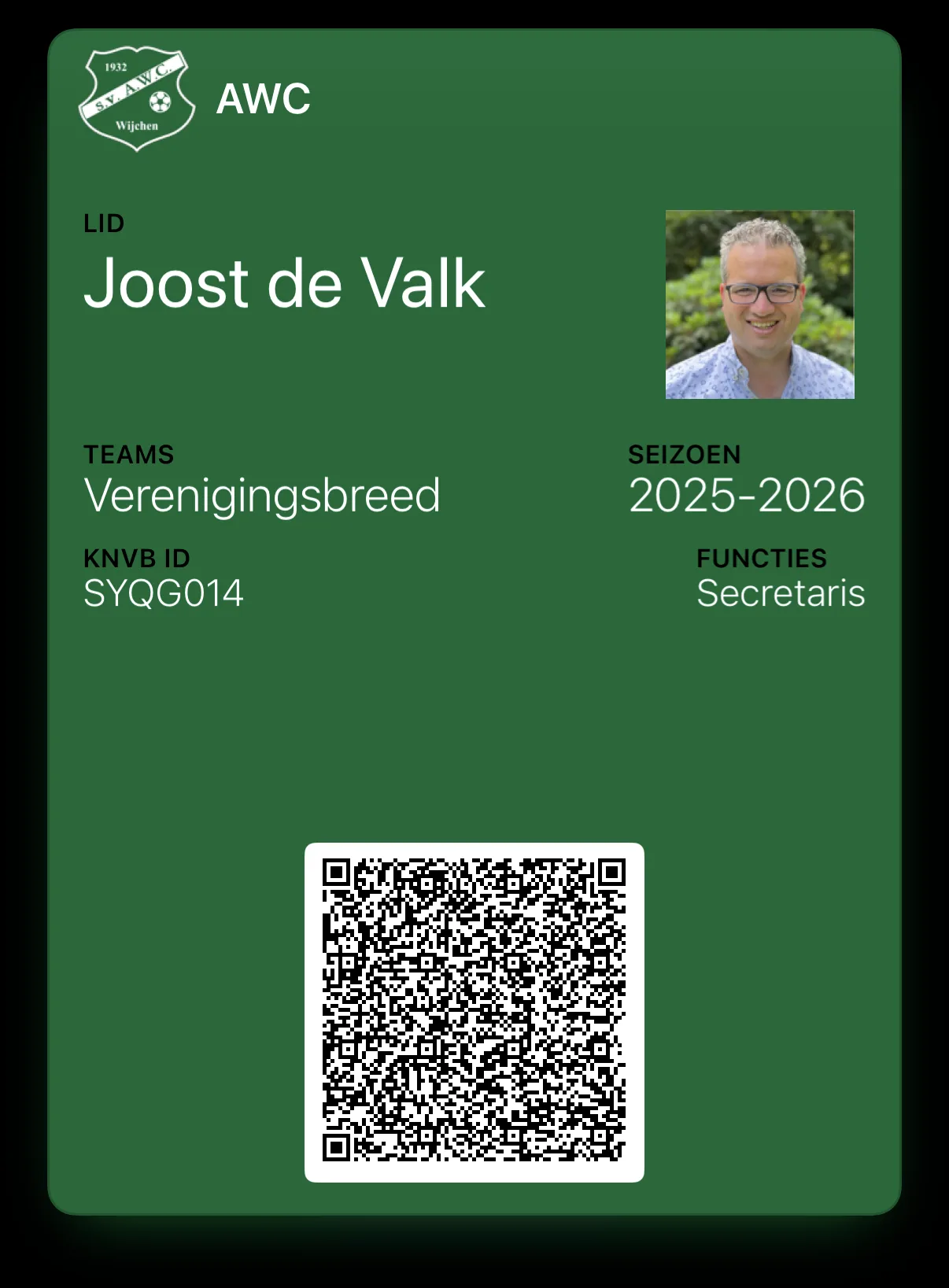 AWC ledenpas in Apple Wallet